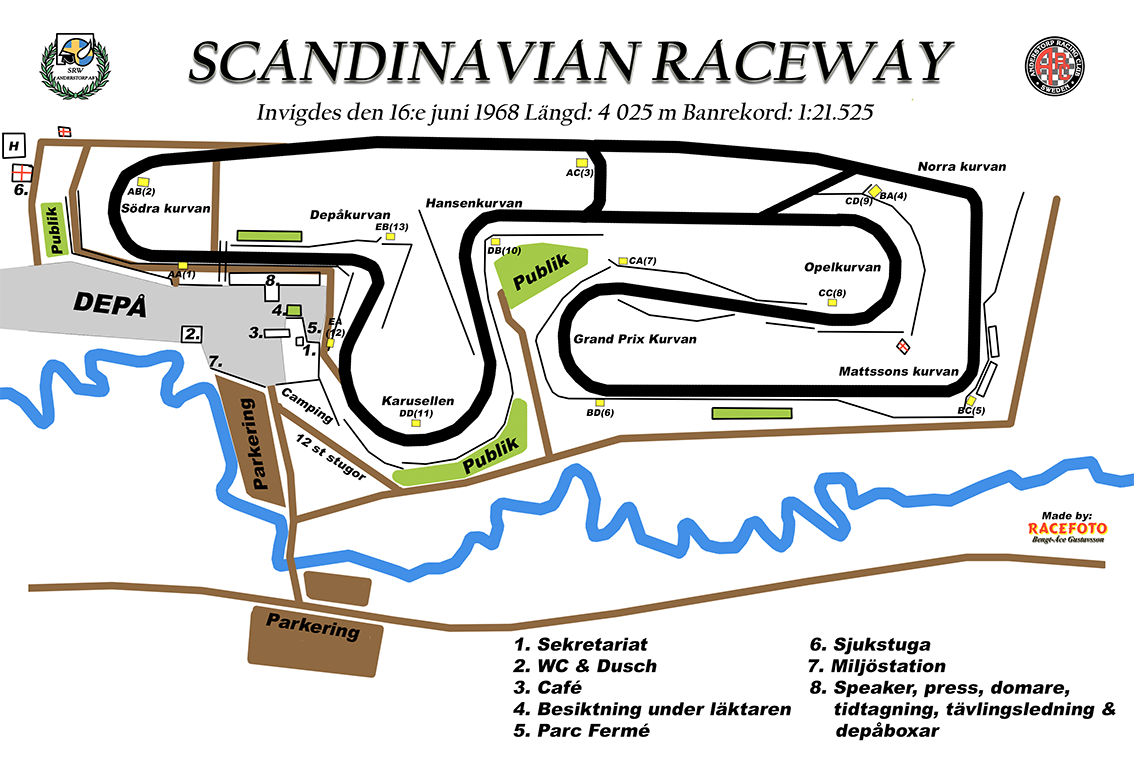 Scandinavian Raceway Anderstorpär Sveriges enda Grand Prix bana