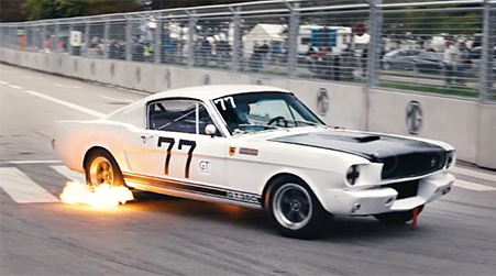 Cool Ford Mustang GT350 with flames